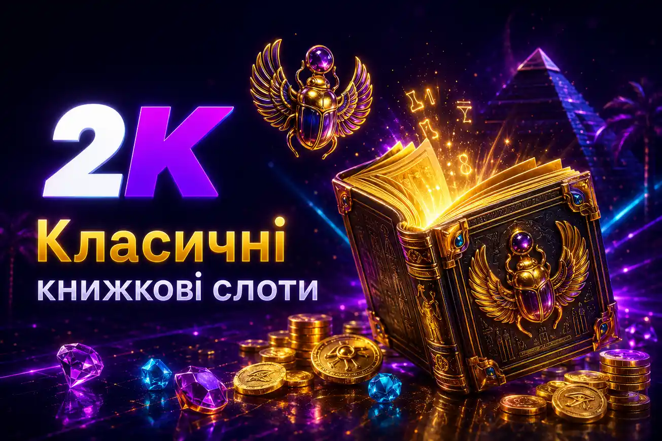 Золотий скарабей і єгипетська книга — ілюстрація класичних книжкових слотів 2K Casino