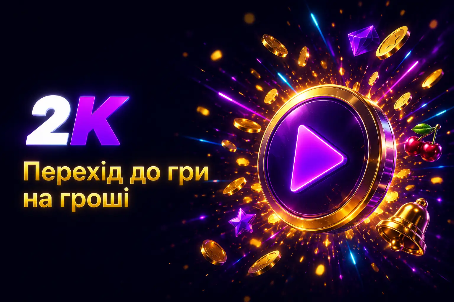 Кнопка запуску ігрового автомата для гри на реальні гроші в казино 2K Casino