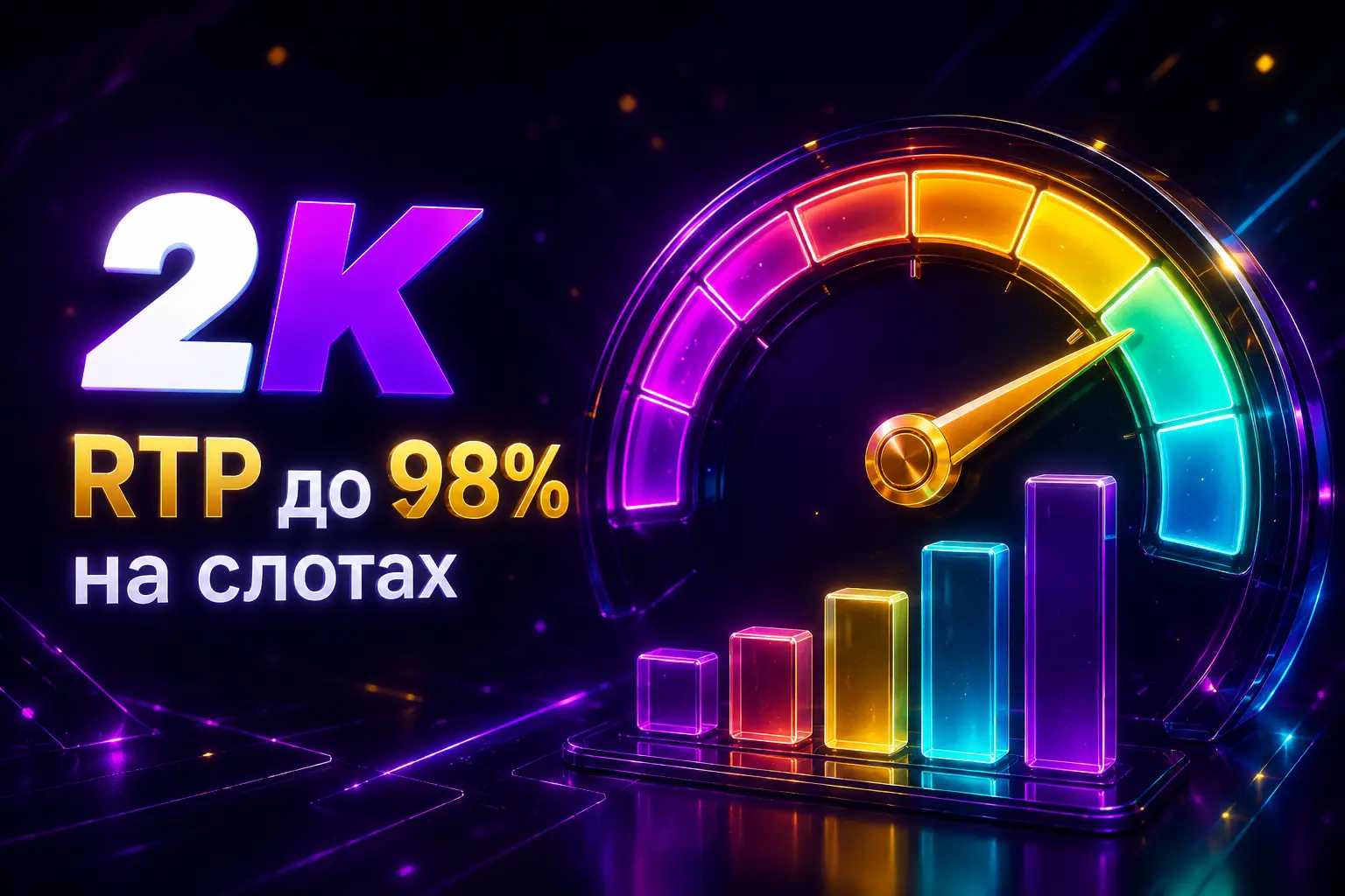 Індикатор RTP та графік волатильності слотів на платформі 2K Casino